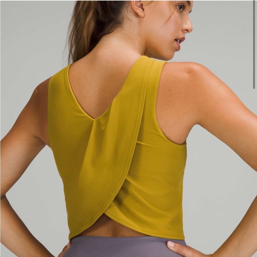 Auric Gold Nulu Twist Back Yoga Tank